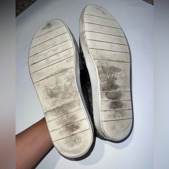 Vince Snake Print Slip-On Sneakers - Black and Gray - Picture 9 of 9